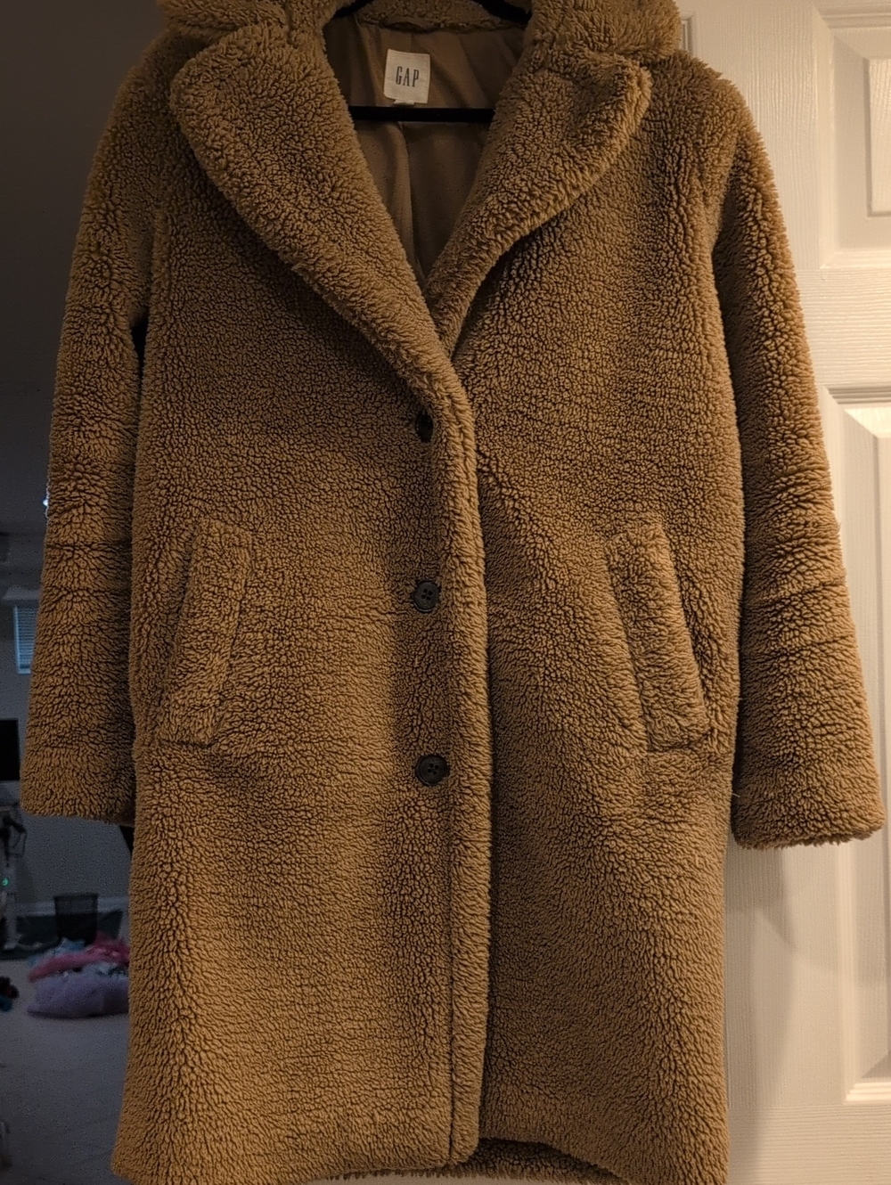 GAP Women's Teddy Coat in Tan